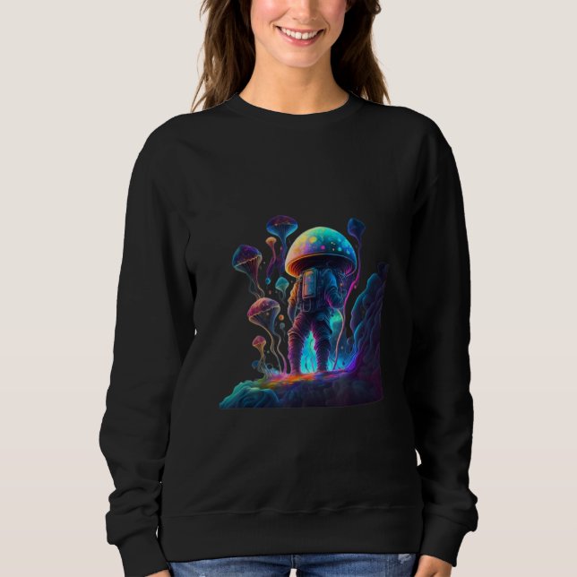 Psychedelic Mushroom Man Graphic Sweatshirt (Front)