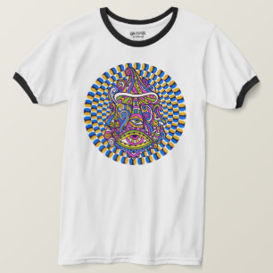 Psychedelic Mushroom Swirl Ringer T-Shirt