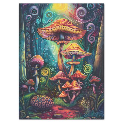 Psychedelic Mushrooms Decoupage Tissue Paper