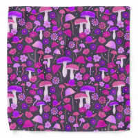 Cheap Custom Black Purple-Pink 3D Pattern Design Magic Mushrooms