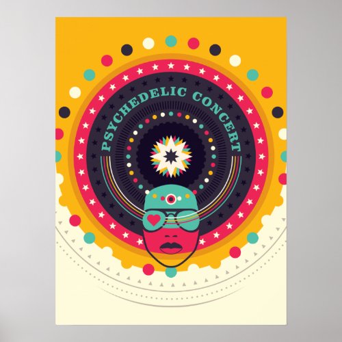Psychedelic Music Concert Poster
