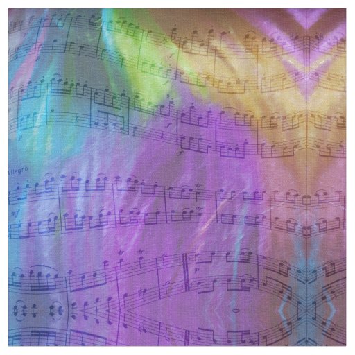 Psychedelic Musical Notes Fabric