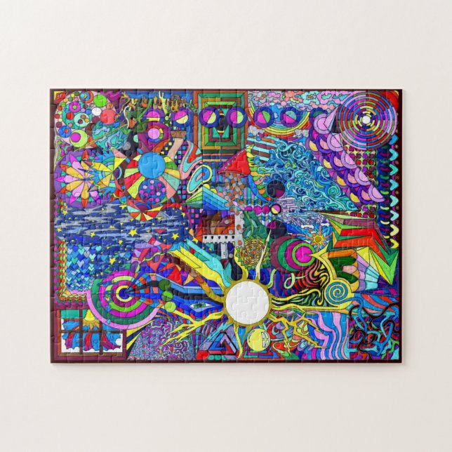 Psychedelic Myndlspyll Pour Graphic Design Jigsaw Puzzle (Horizontal)