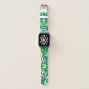 Psychedelic Neon Abstract Kaleidoscope Art Apple Watch Band