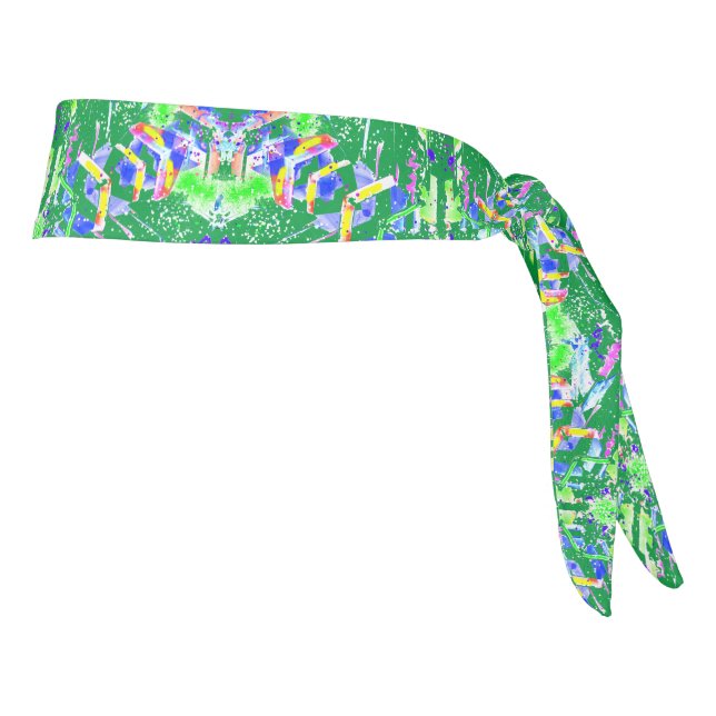 Psychedelic Neon Abstract Kaleidoscope Art  Tie Headband (Rotate 90)