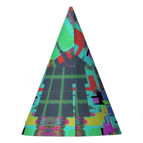 psychedelic neon dunce party hat