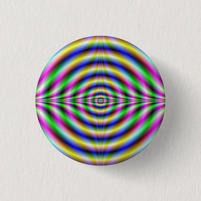 Psychedelic Neon Eye Button (Front)