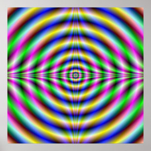 Psychedelic Neon Eye Poster