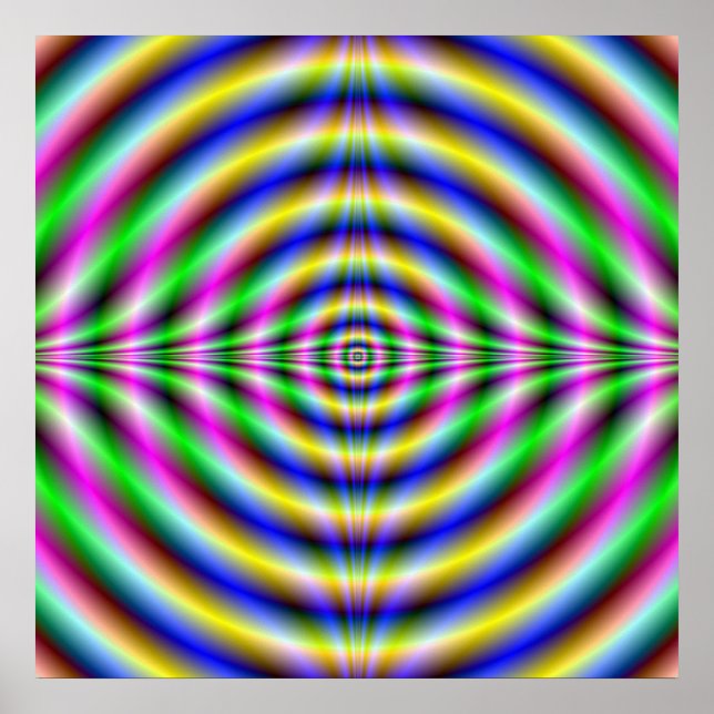 Psychedelic Neon Eye Poster (Front)