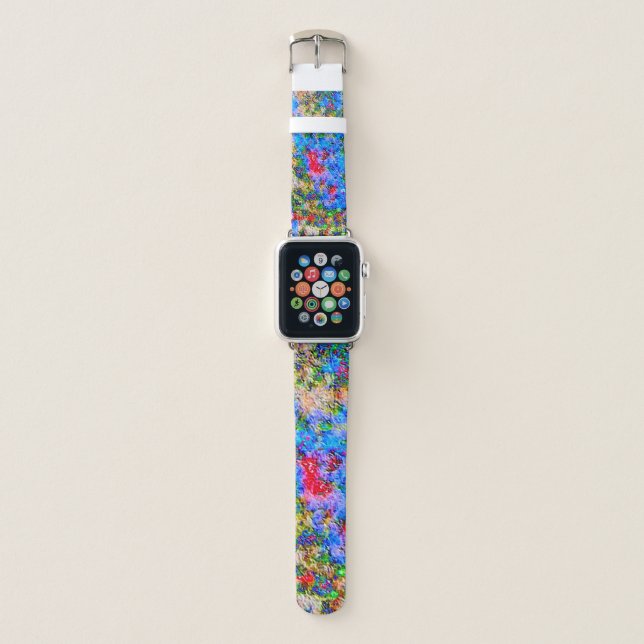 Psychedelic Neon Nova Storm Apple Watch Band (Front)