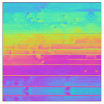 Psychedelic Neon Rainbow Faux Bois Wood Boards Fabric