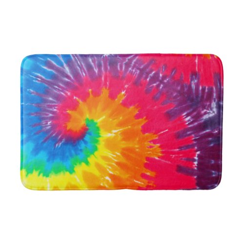 Psychedelic Neon Tie_Dye  Bath Mat