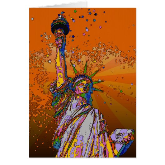 Psychedelic NYC: Statue of Liberty 001 Cards (Front)