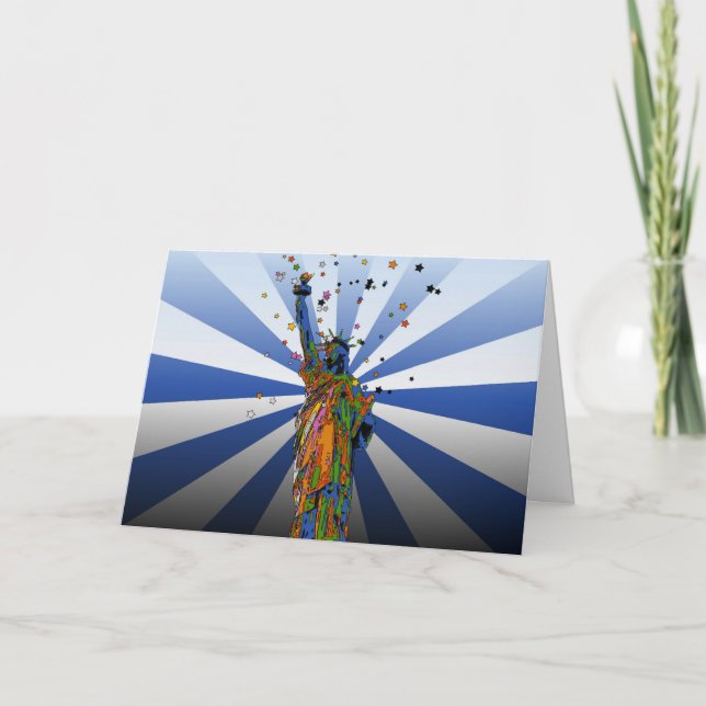 Psychedelic NYC: Statue of Liberty #2 Card (Front)