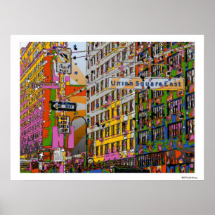 Psychedelic NYC: Union Square Building, St Sign A4