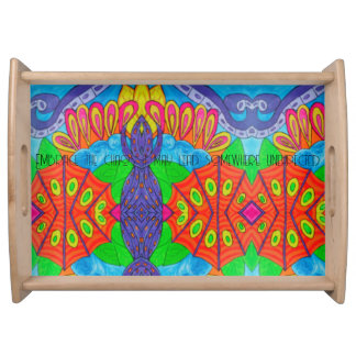 Psychedelic Ocean Kaleidoscope Serving Tray