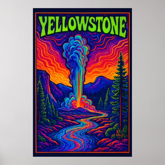 Psychedelic Old Faithful Poster (Front)