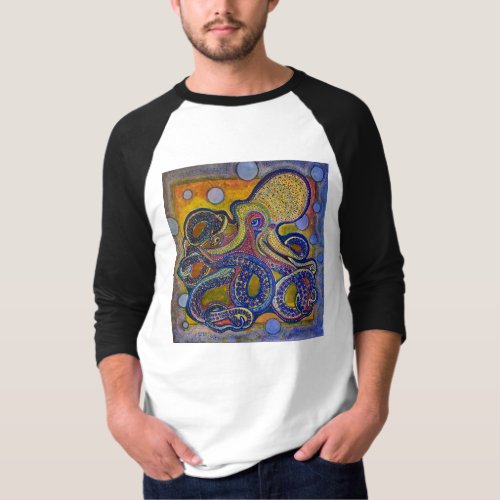 Psychedelic Old school Octopus T_Shirt