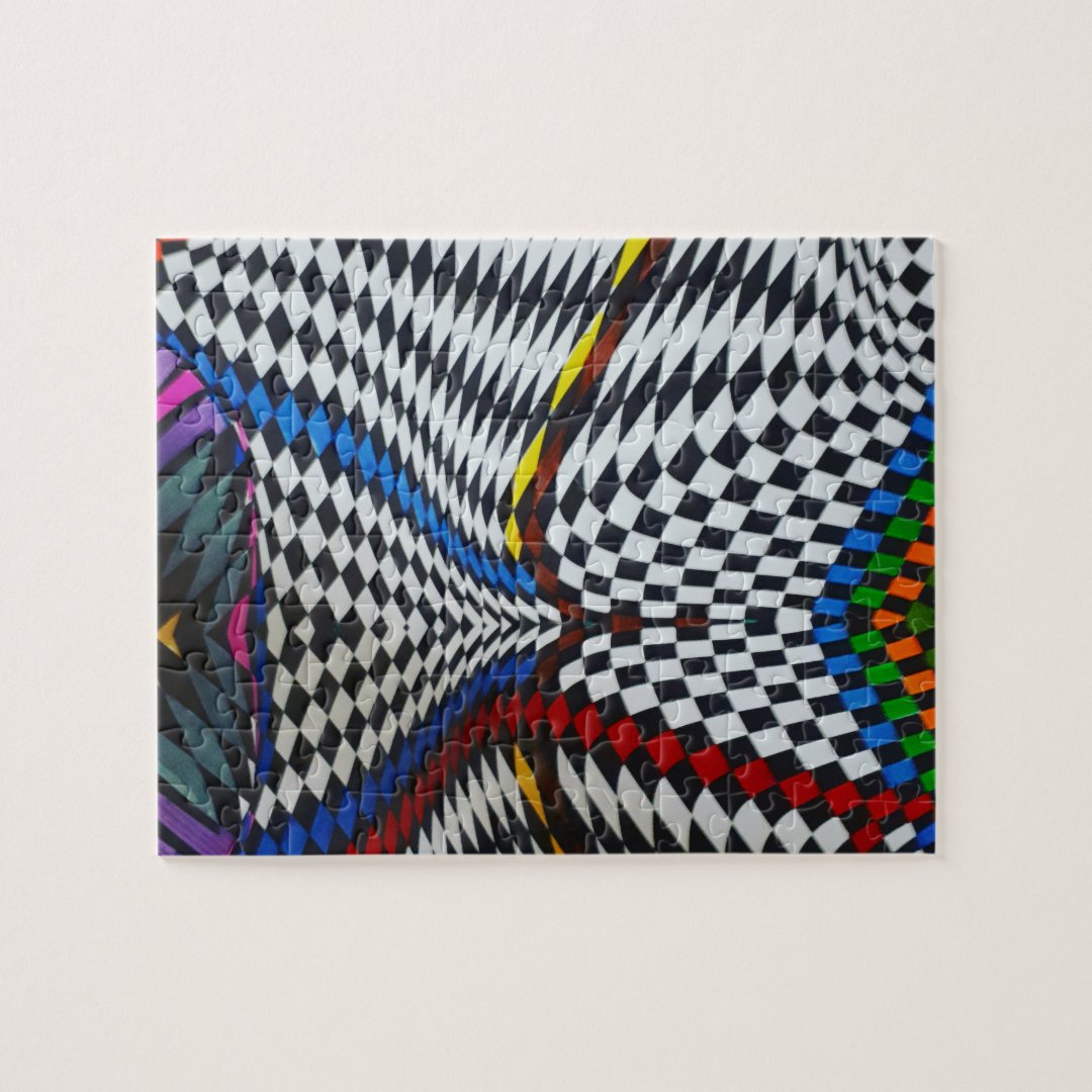 Psychedelic Optical Illusion Jigsaw Puzzle Zazzle