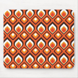 Psychedelic Orange Mouse Pad