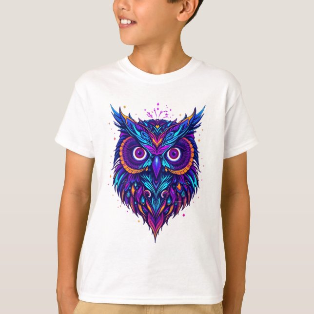 Psychedelic Owl Head T-Shirt (Front)