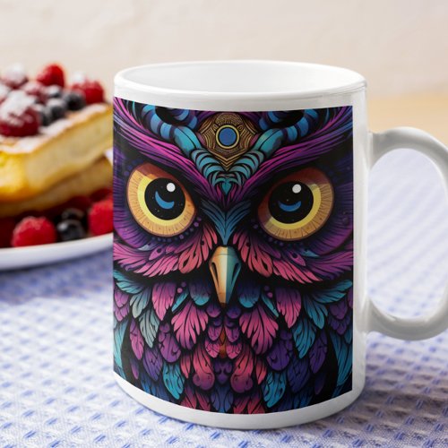 Psychedelic Owls version 19 Mug
