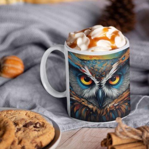 Psychedelic Owls version 23 Mug