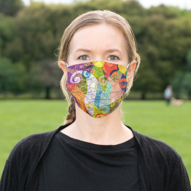 Psychedelic Paisley Design Face Mask