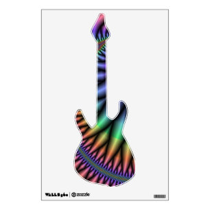 Psychedelic Pastel Electric Guitar Wall Decal