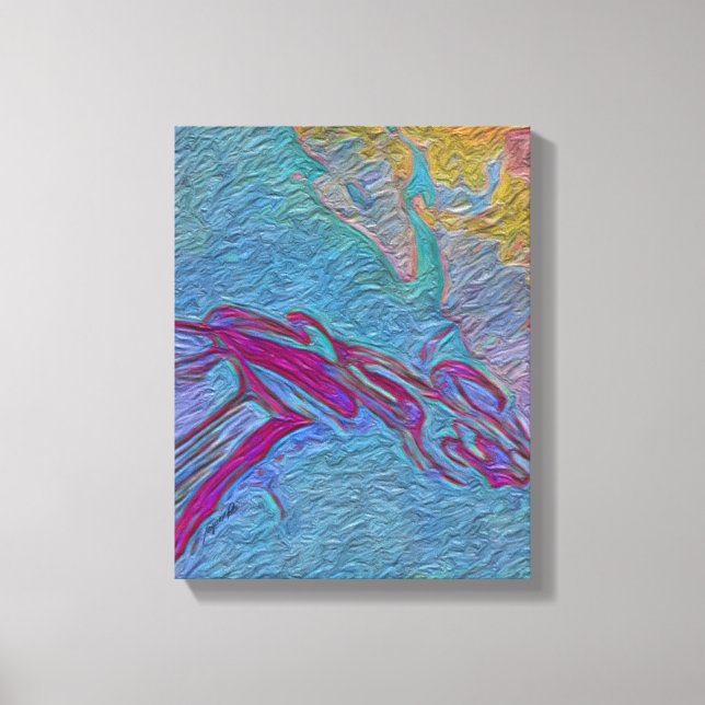 Psychedelic Paths Canvas Print (Front)
