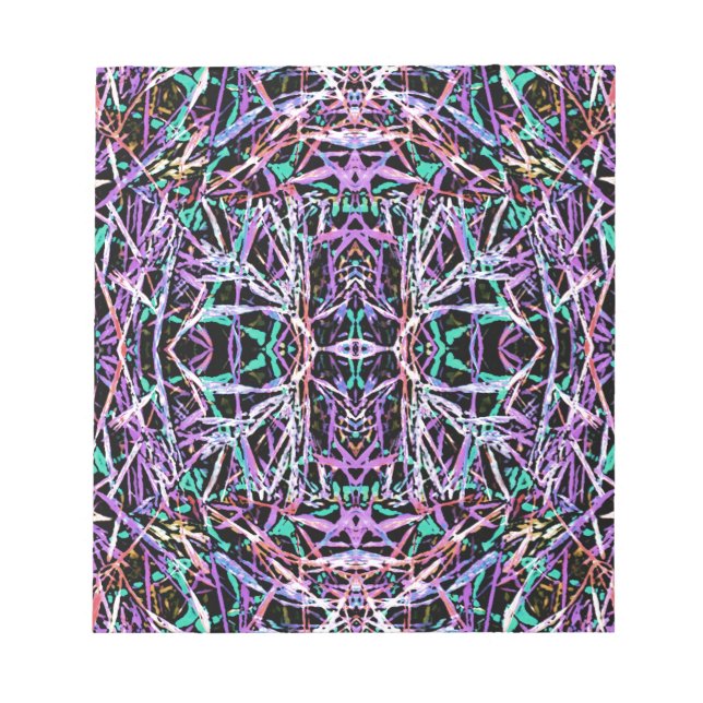 Psychedelic Pattern in Pink Notepad (Front)