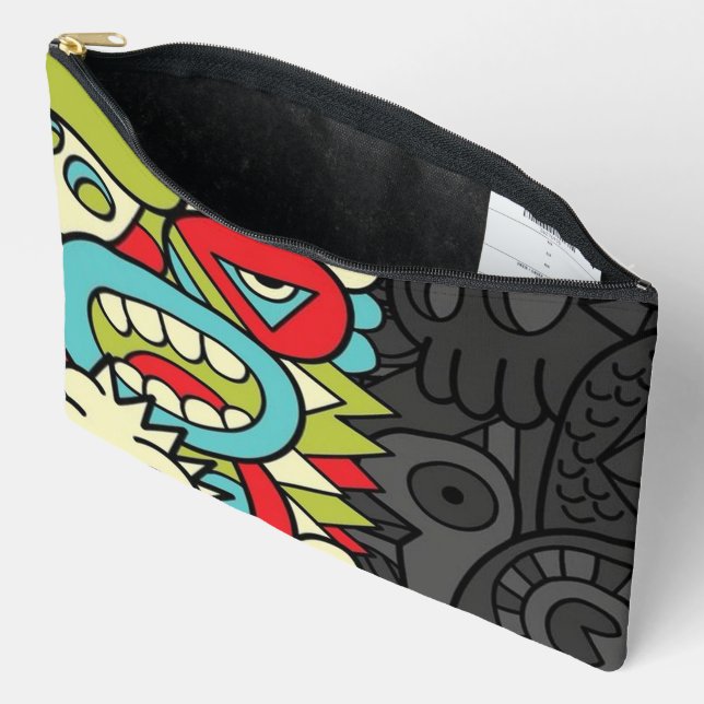 Psychedelic Patterns Accessory Pouch (Open)