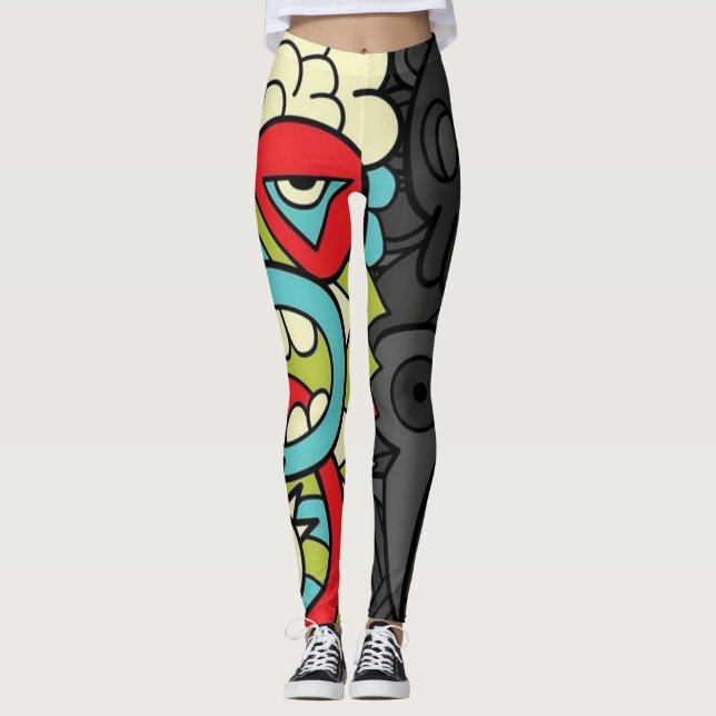 Psychedelic Patterns Leggings (Front)