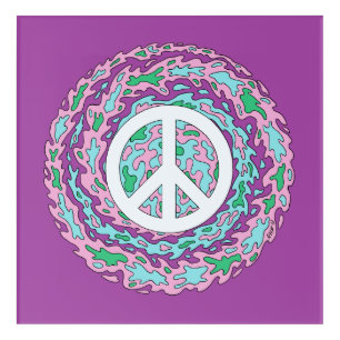 Psychedelic Peace Acrylic Print