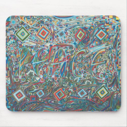 Psychedelic PEACE Art Print Mouse Pad