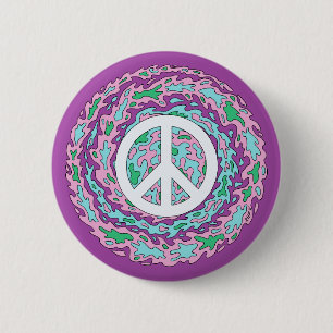 Psychedelic Peace Button