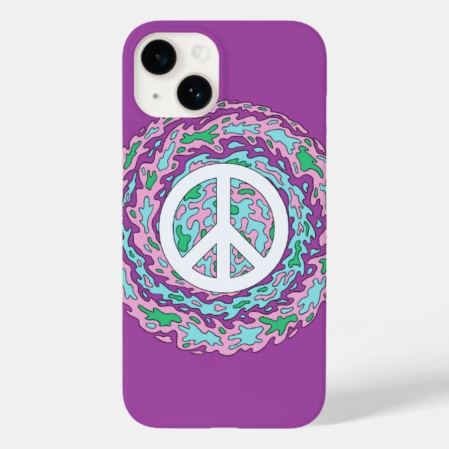 Psychedelic Peace Case-Mate iPhone Case (Back)