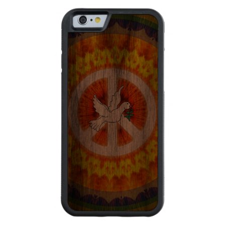 Psychedelic Peace Dove Carved Walnut Iphone 6 Bumper Case
