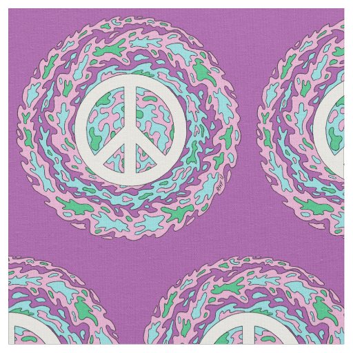 Psychedelic Peace Fabric