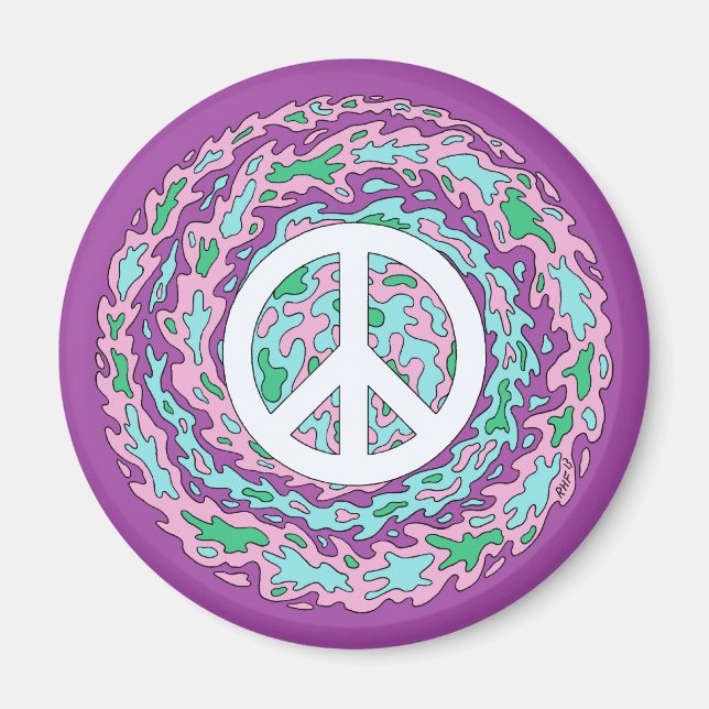 Psychedelic Peace Magnet (Front)