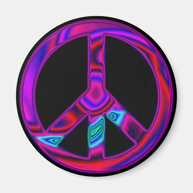 Psychedelic Peace Magnet (Front)