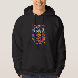 Psychedelic Peace Owl Love Colorful Harmony Unity Hoodie