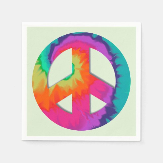 Psychedelic Peace Paper Napkins (Front)