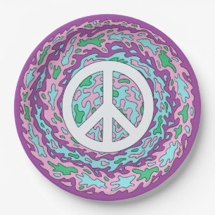 Psychedelic Peace Paper Plates