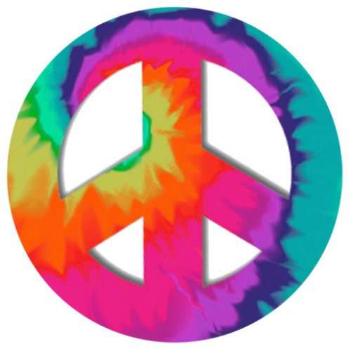 Psychedelic Peace Pin Statuette