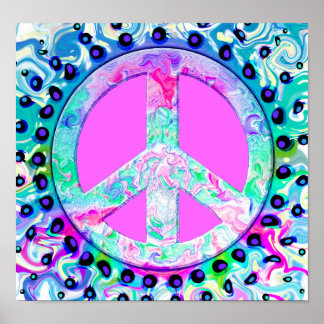 Psychedelic Peace Sign Abstract