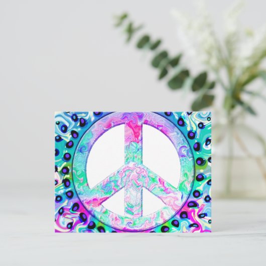 Psychedelic Peace Sign Abstract (Standing Front)