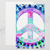 Psychedelic Peace Sign Abstract (Front/Back)