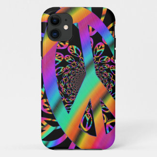 Psychedelic Peace Signs iPhone 11 Case