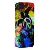 Psychedelic Peace Turtle iPhone Case (Back/Right)